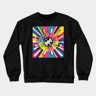 Musical Notes Explosion Vinyl Crewneck Sweatshirt